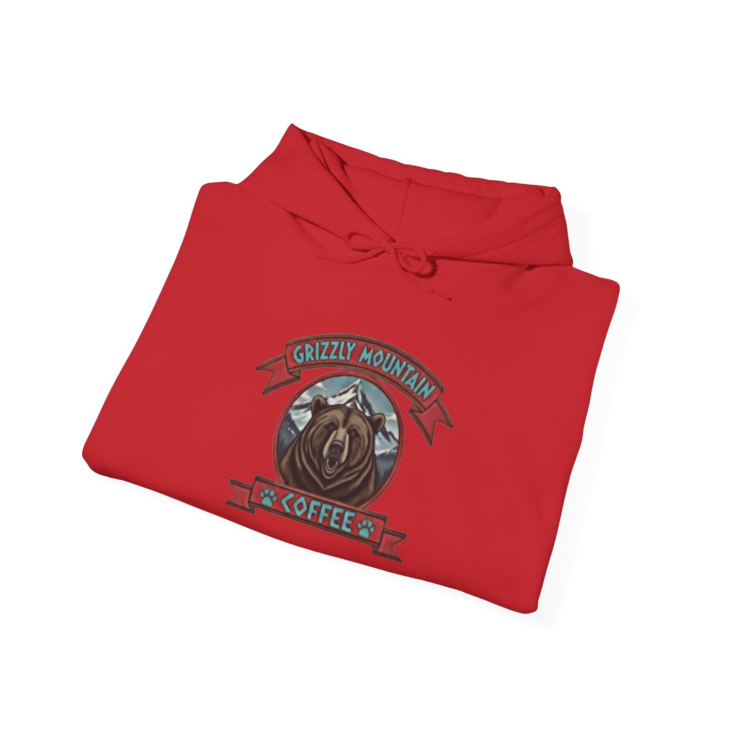 Grizzly Mountain Coffee Hoodie — Bear Logo Coffee Shop Sweatshirt
