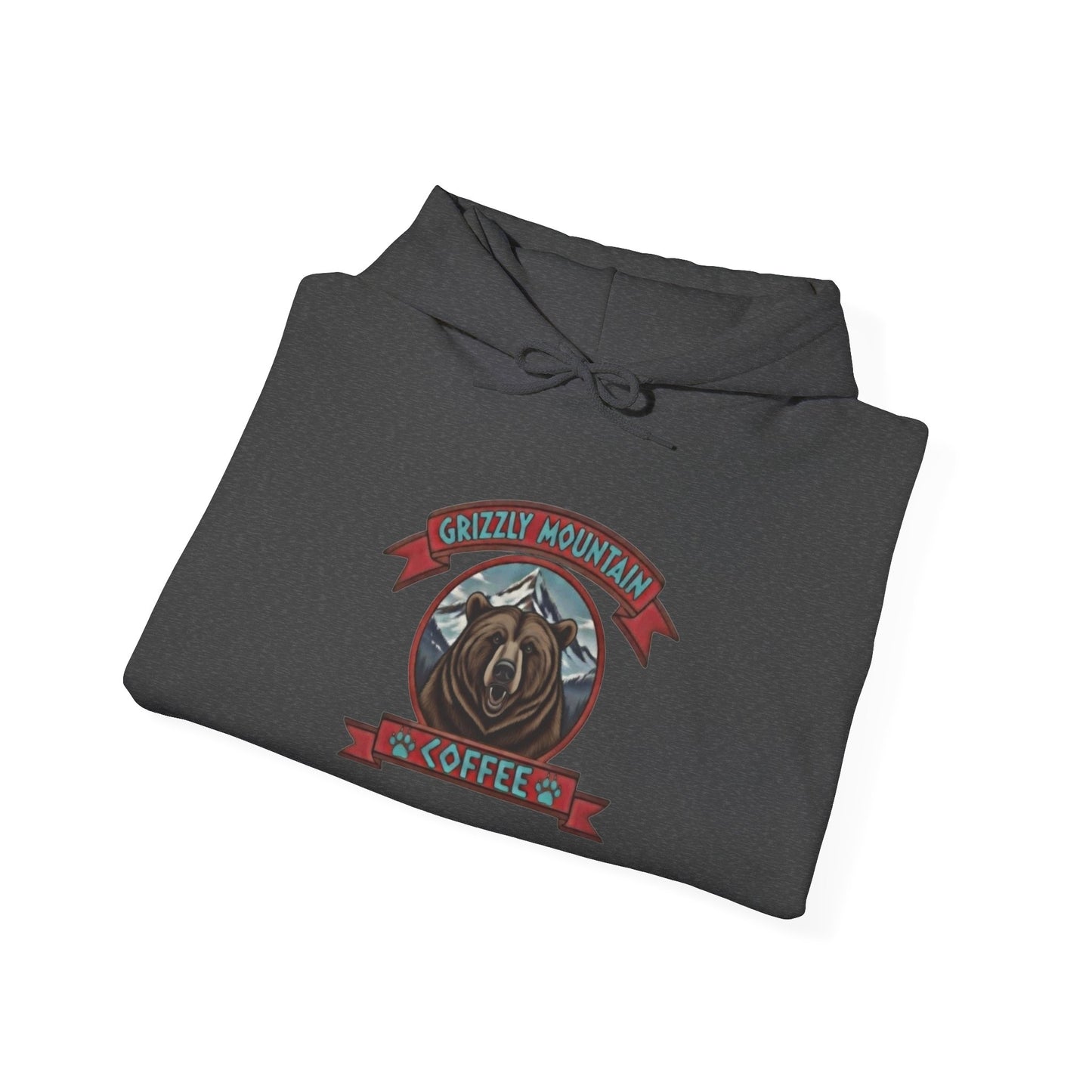 Grizzly Mountain Coffee Hoodie — Bear Logo Coffee Shop Sweatshirt