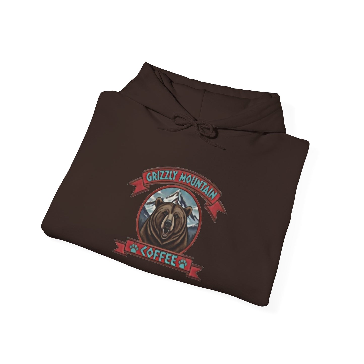 Grizzly Mountain Coffee Hoodie — Bear Logo Coffee Shop Sweatshirt
