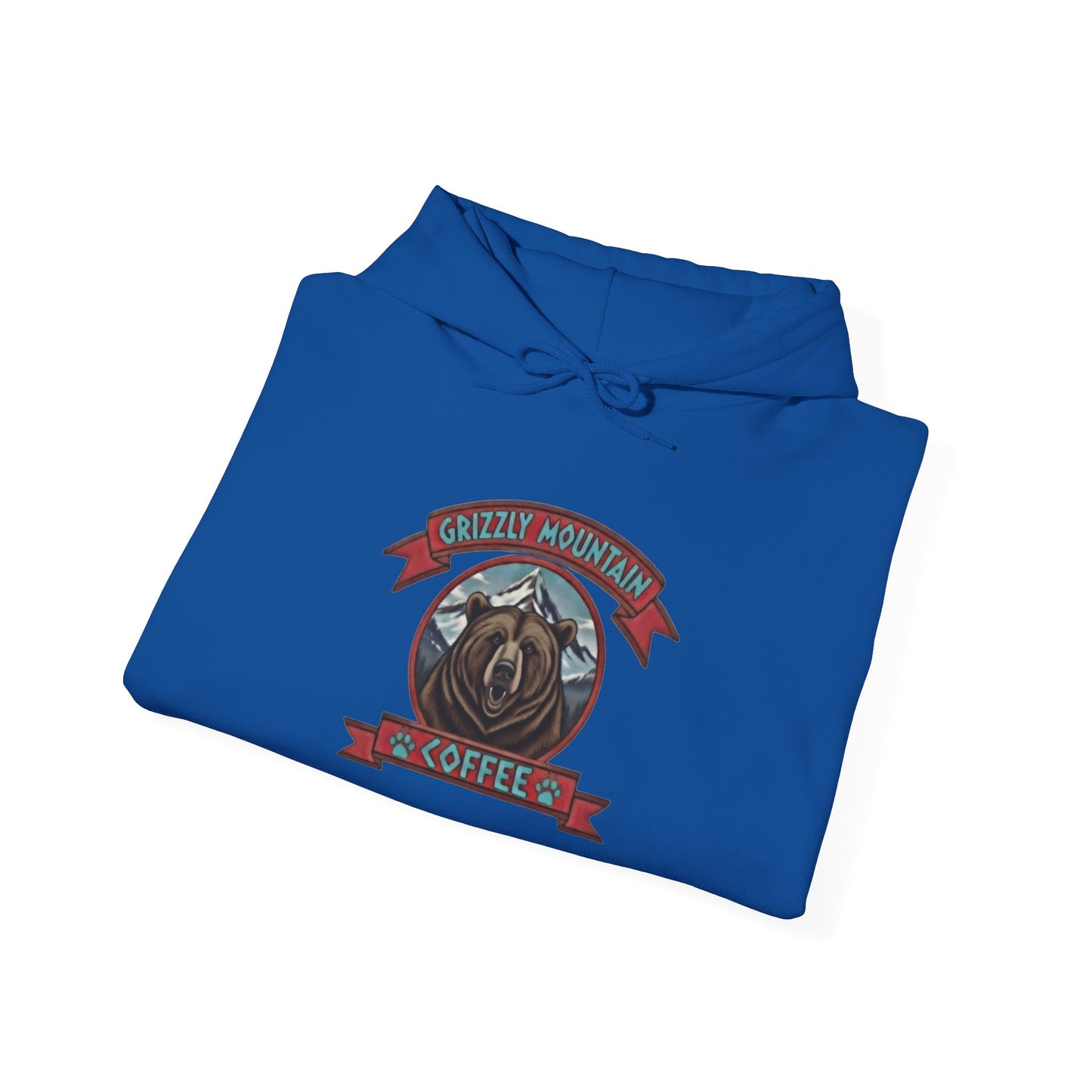 Grizzly Mountain Coffee Hoodie — Bear Logo Coffee Shop Sweatshirt