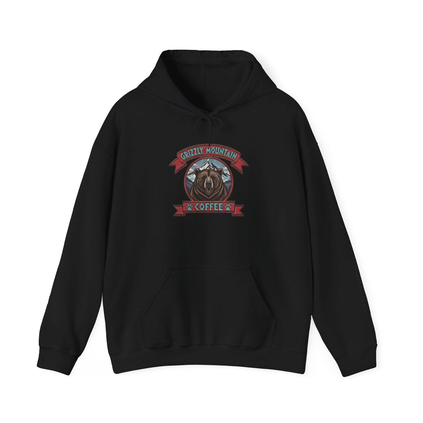 Grizzly Mountain Coffee Hoodie — Bear Logo Coffee Shop Sweatshirt