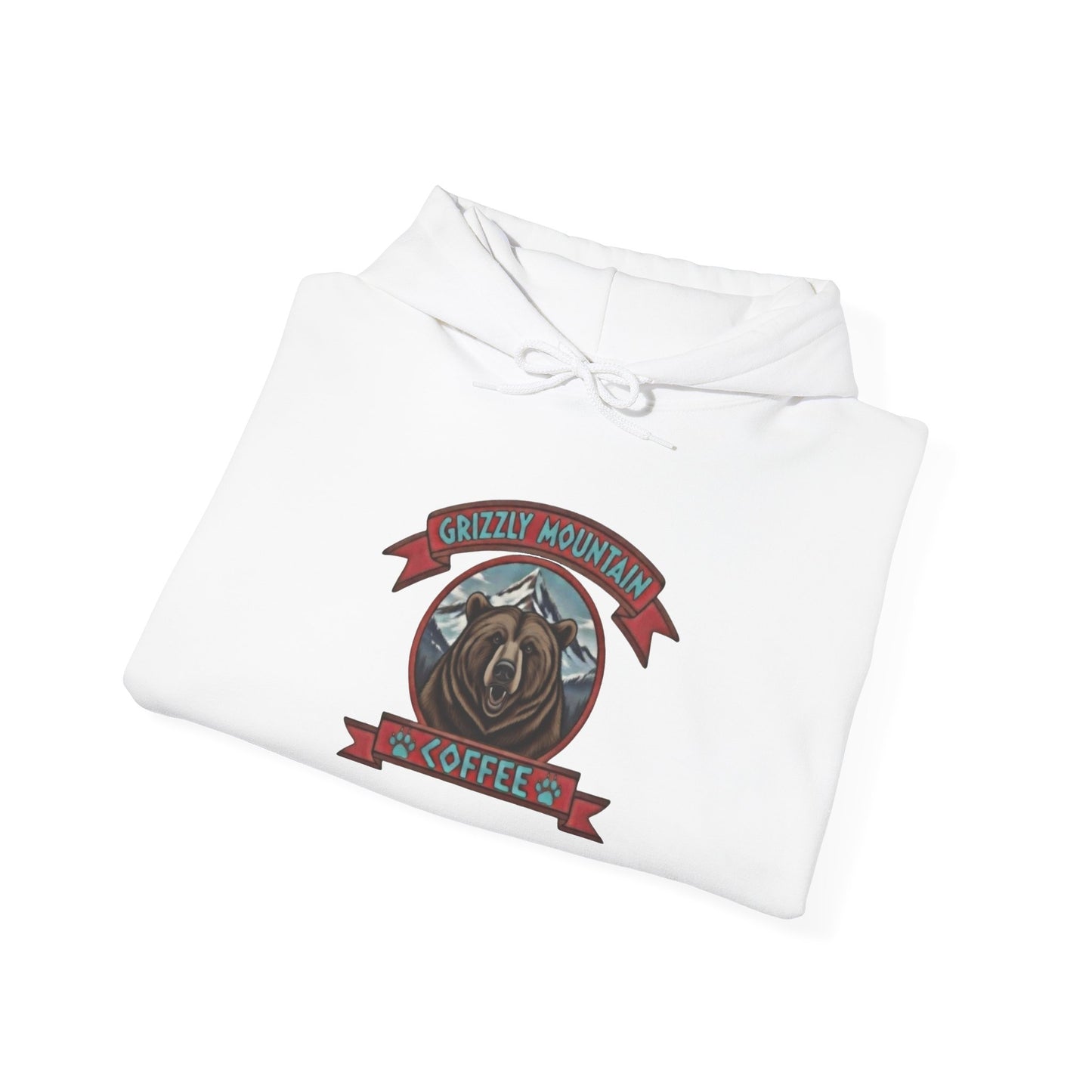 Grizzly Mountain Coffee Hoodie — Bear Logo Coffee Shop Sweatshirt