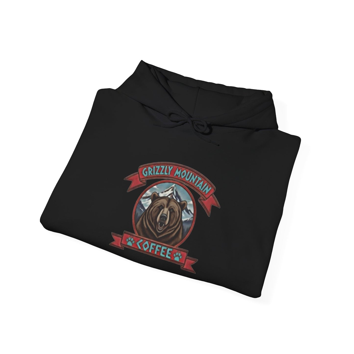 Grizzly Mountain Coffee Hoodie — Bear Logo Coffee Shop Sweatshirt