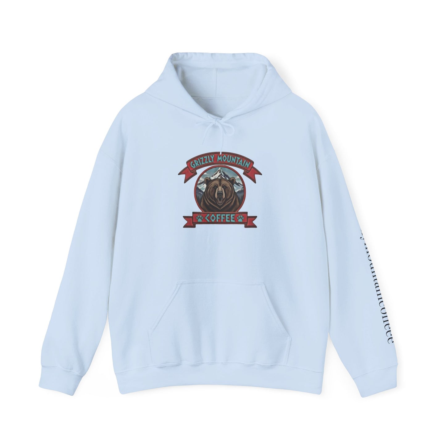 Grizzly Mountain Coffee Hoodie — Bear Logo Coffee Shop Sweatshirt