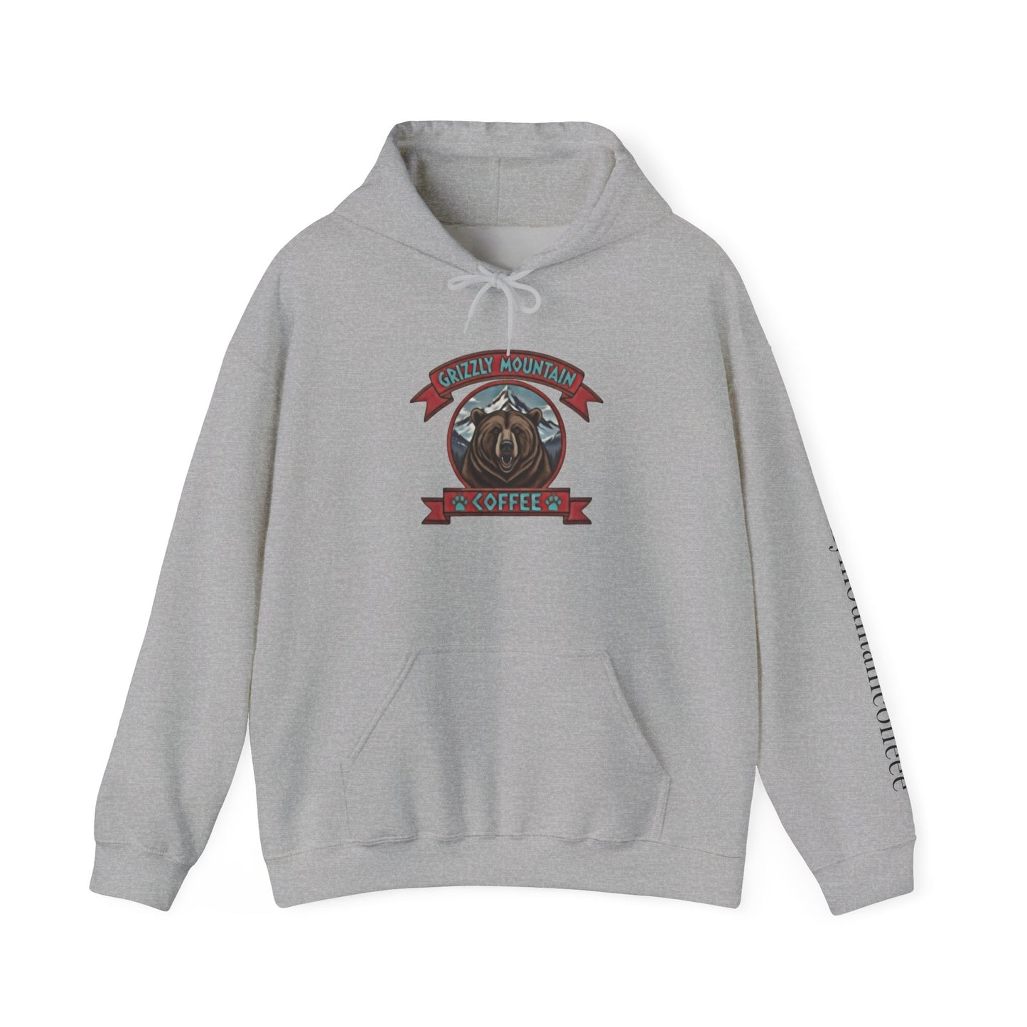 Grizzly Mountain Coffee Hoodie — Bear Logo Coffee Shop Sweatshirt