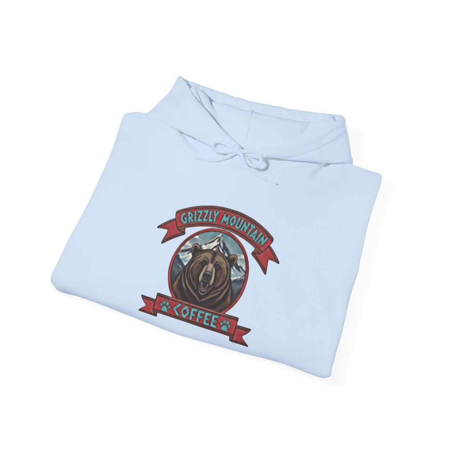 Grizzly Mountain Coffee Hoodie — Bear Logo Coffee Shop Sweatshirt