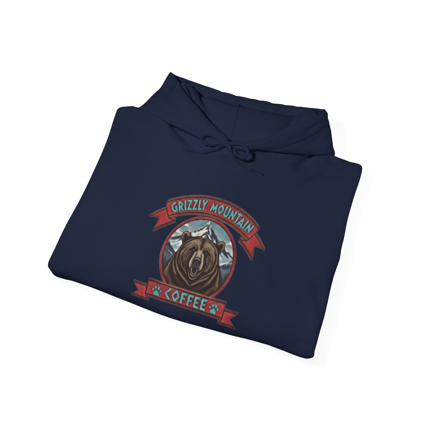 Grizzly Mountain Coffee Hoodie — Bear Logo Coffee Shop Sweatshirt