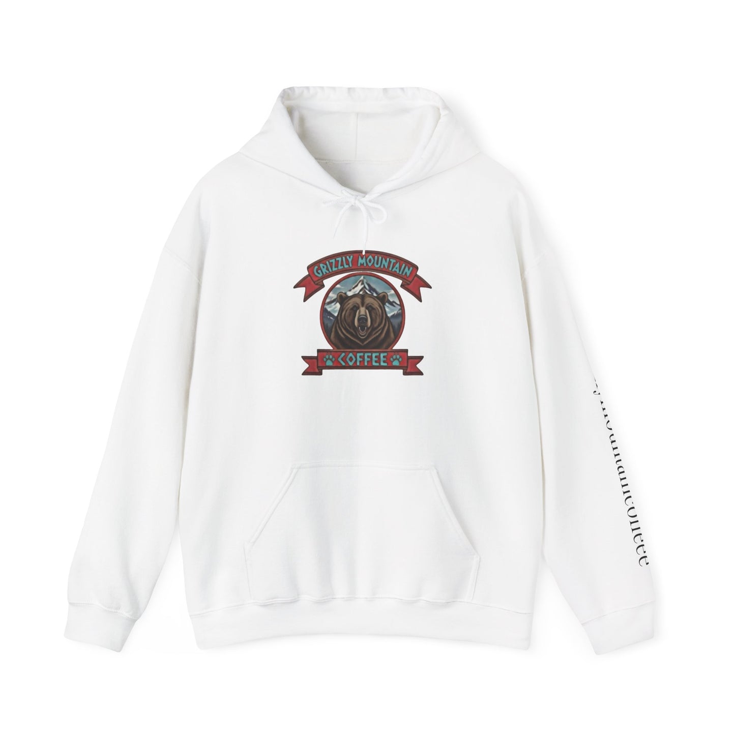 Grizzly Mountain Coffee Hoodie — Bear Logo Coffee Shop Sweatshirt