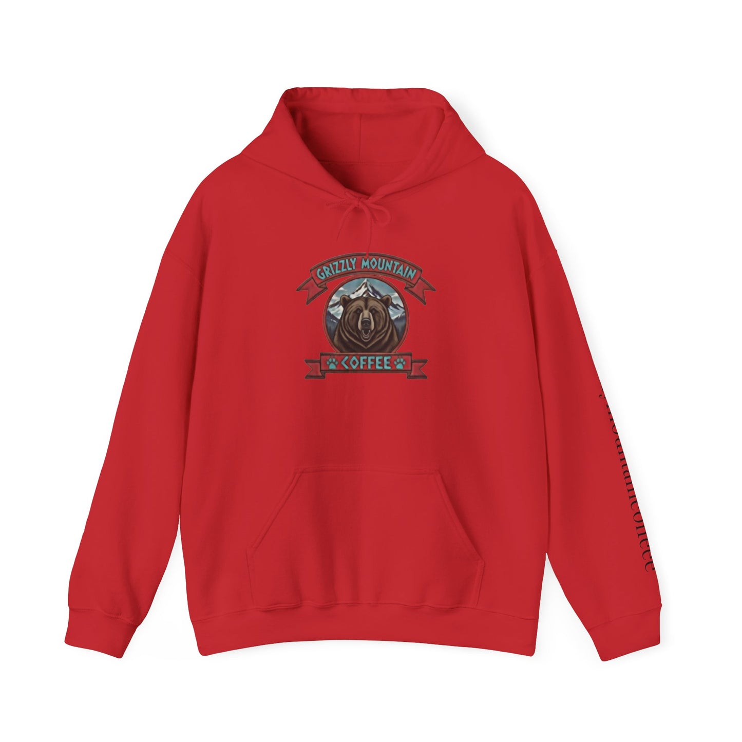 Grizzly Mountain Coffee Hoodie — Bear Logo Coffee Shop Sweatshirt