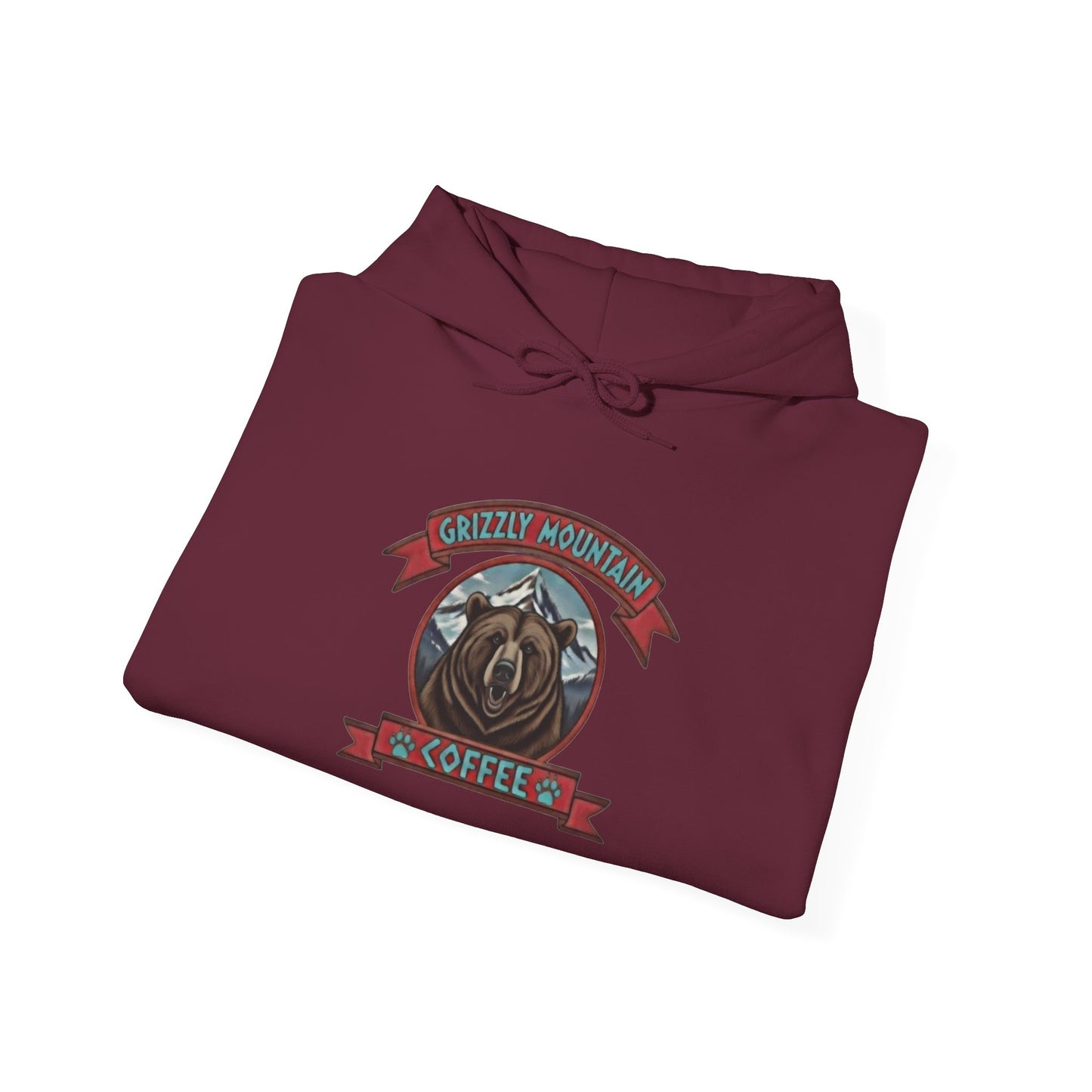 Grizzly Mountain Coffee Hoodie — Bear Logo Coffee Shop Sweatshirt